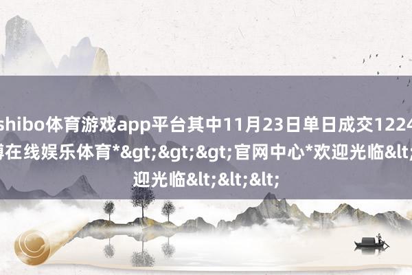 shibo体育游戏app平台其中11月23日单日成交1224套-*世博在线娱乐体育*>>>官网中心*欢迎光临<<<