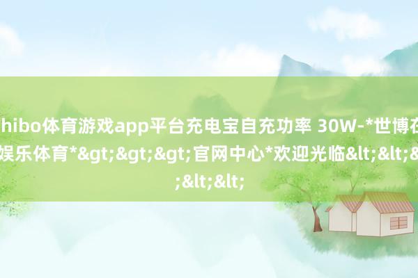 shibo体育游戏app平台充电宝自充功率 30W-*世博在线娱乐体育*>>>官网中心*欢迎光临<<<