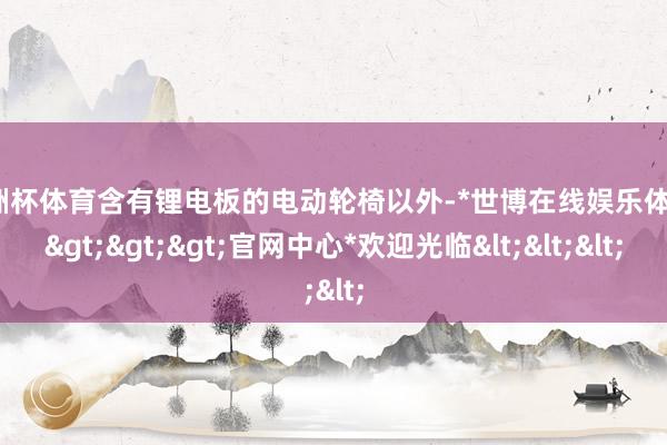 欧洲杯体育含有锂电板的电动轮椅以外-*世博在线娱乐体育*>>>官网中心*欢迎光临<<<