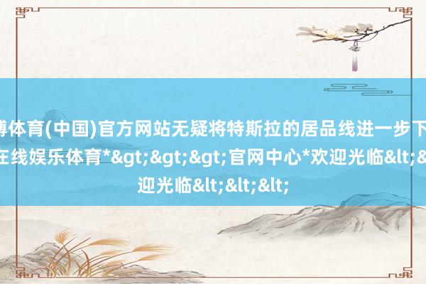 世博体育(中国)官方网站无疑将特斯拉的居品线进一步下探-*世博在线娱乐体育*>>>官网中心*欢迎光临<<<